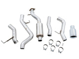 AWE Tuning 2021+ Ford Bronco 0FG Single Rear Exit Exhaust w/Chrome Silver Tip & Bash Guard - 3015-22789