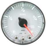 Autometer Spek-Pro Gauge Fuel Level 2 1/16in 0-270 Programmable Wht/Blk - P312128