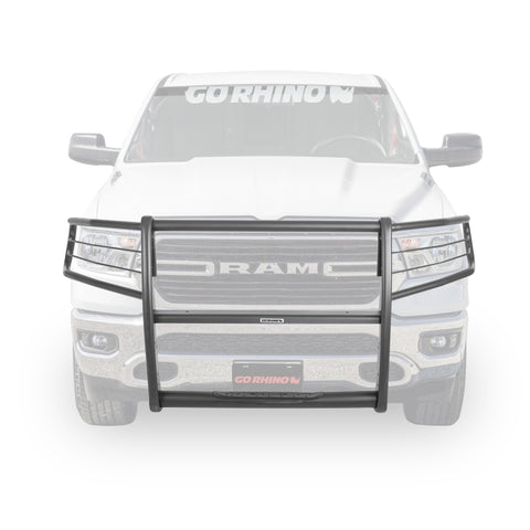 Go Rhino 19-24 Ram 1500 3100 Series StepGuard Center Grille + Brush Guards - Tex. Black - 3130MT