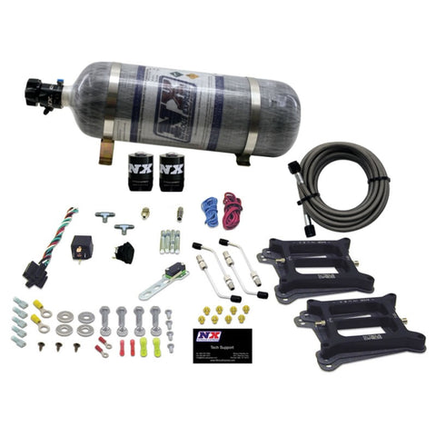 Nitrous Express Dual/4150/Alcohol Nitrous Kit (50-300HP) w/Composite Bottle - 30245-12