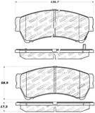 StopTech Performance 06-10 Ford Fusion / 07-10 Lincoln MKZ / 06-09 Mazda 6 Front Brake Pads - 309.11640