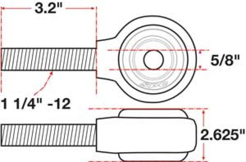 SPC Performance XAXIS Rod End Ball Joint - 15739