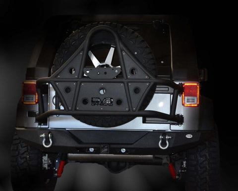 DV8 Offroad 07-18 Jeep Wrangler JK Rear Bumper Full Length - RBSTTB-09