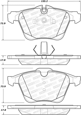 StopTech Street Brake Pads - Front - 308.17510