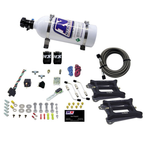 Nitrous Express Dual Holley/Gasoline Nitrous Kit (100-500HP) w/5lb Bottle - 50240-05