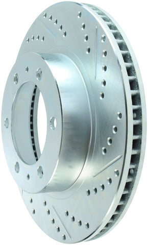 StopTech Select Sport 12-14 Toyota FJ Cruiser SportStop Slotted & Drilled Front Left Rotor - 227.44129L