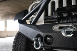 DV8 Offroad 07-18 Jeep Wrangler JK/JL FS-10 Full Length Steel Front Bumper w/ Skid Plate - FBSHTB-10