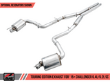 AWE Tuning 2015+ Dodge Challenger 6.4L/6.2L Non-Resonated Touring Edition Exhaust - Use Stock Tips - 3020-11028