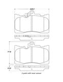 StopTech Street Touring 06 Lexus GS300/430 / 07-08 GS350 Front Brake Pads - 308.11180