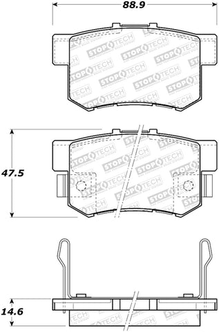 StopTech Street Brake Pads - Front - 308.05361