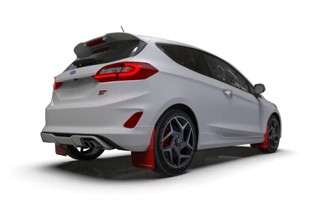 Rally Armor 18-22 Ford Fiesta ST MK8 Red UR Mud Flap w/ Black Logo - MF60-UR-RD/BLK