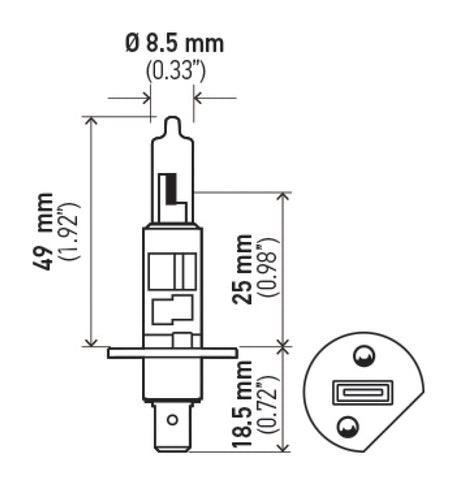 Hella Bulb H1 12V 55W Xen Wht Xb (2) - H71071242