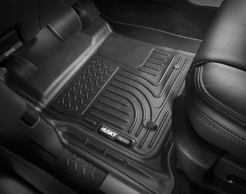 Husky Liners 14-15 Toyota Tundra Double Cab Pickup Weatherbeater Black 2nd Seat Floor Liners - 19561