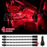 XK Glow Single Color XKGLOW UnderglowLED Accent Light Car/Truck Kit Red - 4x8In - XK041004-R