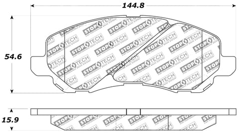 StopTech Performance 07-10 Jeep Compass/Patriot / 01-09 Mitsubishi Eclipse Front Brake Pads - 309.08660