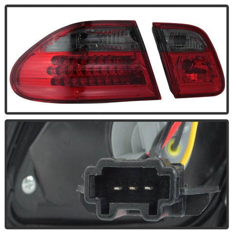 Xtune Mercedes Benz W210 E-Class 96-02 LED Tail Lights Red Smoke ALT-CL-MBW210-LED-RSM - 5020659