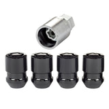 McGard Wheel Lock Nut Set - 4pk. (Cone Seat) 1/2-20 / 3/4 & 13/16 Dual Hex / 1.28in. Length - Black - 24025