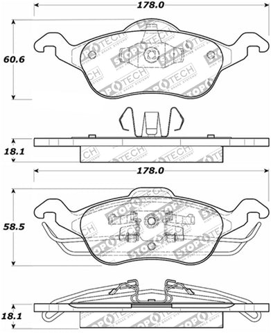 StopTech Performance Brake Pads - 309.08160