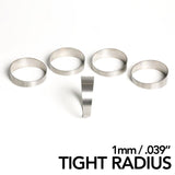 Ticon Industries 1.5in 45 Degree 2.55in CLR Tight Radius 1mm Wall Titanium Pie Cuts - 5pk - 109-03801-0013