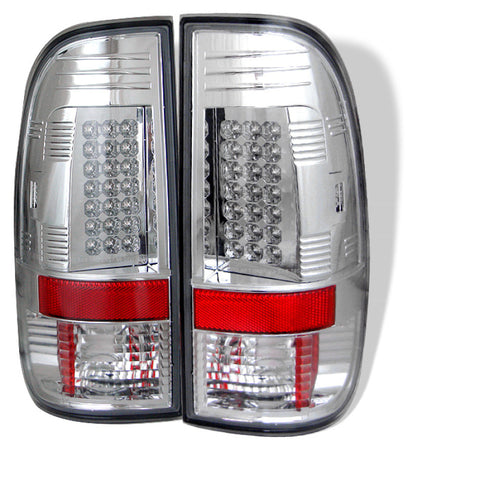 Spyder Ford F150 side 97-03/F250/350/450 Super Duty 99-07 LED Tail Lights Chrm ALT-YD-FF15097-LED-C - 5003478