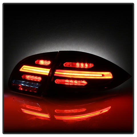 Spyder Porsche Cayenne 958 11-14 LED Tail Lights - Sequential Signal - Black - 5086853