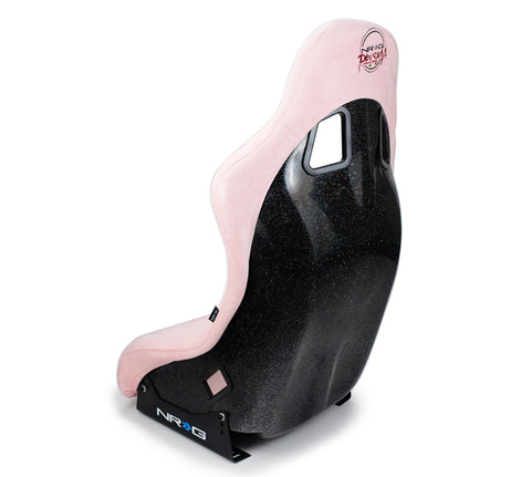 NRG FRP Bucket Seat Prisma Edition w/ Pearlized Back and Pink Alcantara (Medium) - FRP-303PK-PRISMA