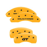 MGP 4 Caliper Covers Engraved Front Mustang Rear Sn95/Gt Yellow Finish Black Char 1997 Ford Mustang - 10224SMG1YL