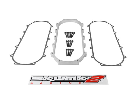 Skunk2 Ultra Series Honda/Acura Silver RACE Intake Manifold 1 Liter Spacer (Inc Gasket & Hardware) - 907-05-9001