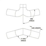 Spectre Universal Tube Y-Pipe 4in. OD / 180 Degree Y-Angle / 90 Degree Leg Angle (6in. Legs) - 97998