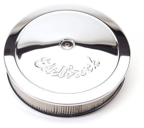 Edelbrock Air Cleaner Pro-Flo Series Round Steel Top Paper Element 14In Dia X 3 75In Dropped Base - 1221