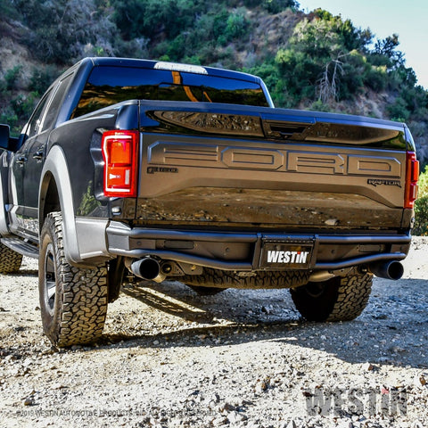 Westin 17-20 Ford F-150 Raptor Outlaw Rear Bumper - Tex. Blk - 58-82025