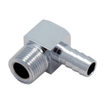 Spectre Fitting 90 Degree Barb NPT Threads (For 3/8in. Hose) - Chrome - 5946