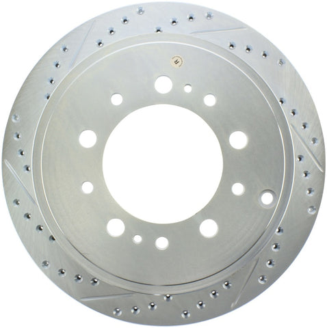 StopTech Select Sport 13-17 Toyota Land Cruiser Drilled / Slotted Rear Passenger-Side Brake Rotor - 227.44157R