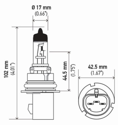 Hella Bulb 9007 12V 65/55W Px29T Long Life - 9007LL