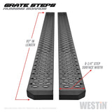 Westin Grate Steps Running Boards 83 in - Textured Black - 27-74765