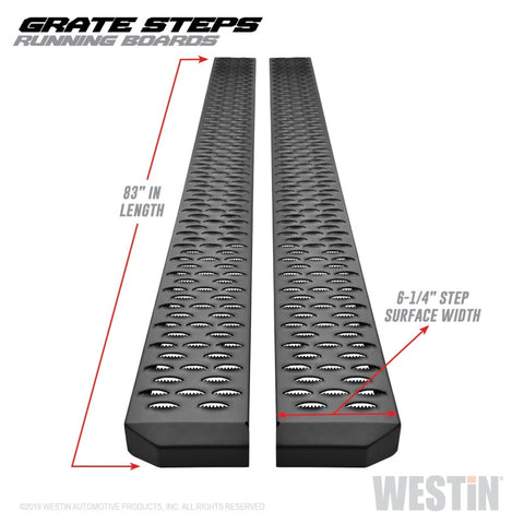 Westin Grate Steps Running Boards 83 in - Textured Black - 27-74765