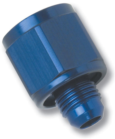 Russell Performance BLUE ANODIZED -12 TUBE COUPLING NUT W/ FLARED REDUCER TO -10 AN MALE - 660040