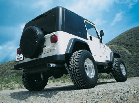 Borla 97-99 Jeep Wrangler 2.5/4.0L w/o Hitch Cat-Back 2.25in Single Sqr Angle Cut Phntm Rear - 14728