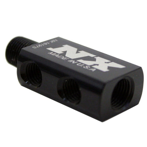 Nitrous Express Compact Distribution Block w/Gauge Port - 16197S