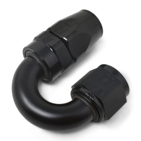 Russell Performance -12 AN Black 180 Degree Full Flow Swivel Hose End - 613535