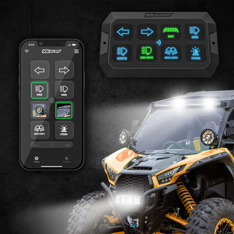 XK Glow XKcommand Bluetooth Switch Panel for Lights 12V Accessory Offroad - XK-CMD-KIT