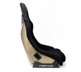 NRG FRP Bucket Seat ULTRA Edition - Medium (Black Alcantara/Gold Glitter Back) - FRP-303BK-ULTRA