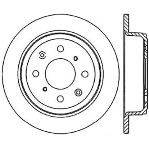 Stoptech Acura & Honda Civic/Del Sol Rear CRYO-STOP Rotor - 120.40017CRY