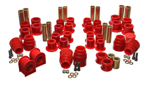 Energy Suspension 00-04 Ford Excursion 4WD Red Hyper-flex Master Bushing Set - 4.18120R