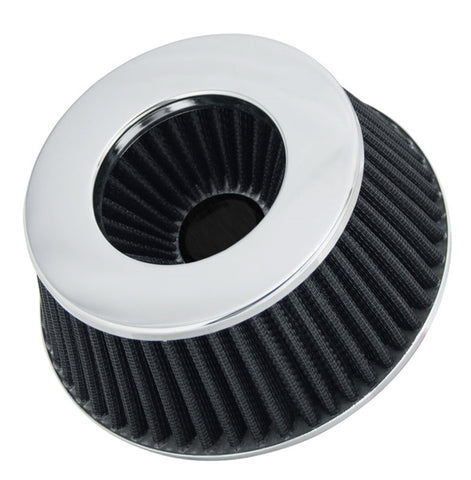 Spectre Adjustable Conical Air Filter 2-1/2in. Tall (Fits 3in. / 3-1/2in. / 4in. Tubes) - Black - 8161