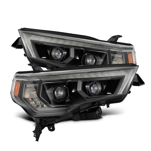 AlphaRex 14-20 Toyota 4Runner PRO-Series LED Proj Headlights Alpha-Black w/Sequential Signal/DRL - 880850