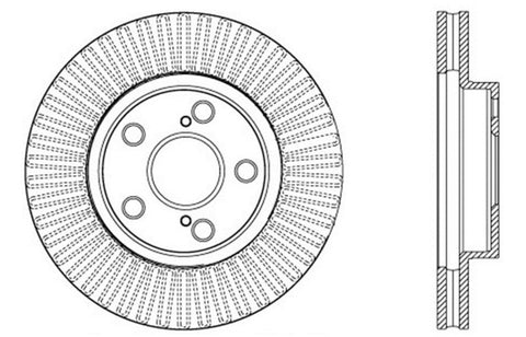 StopTech Sport Cross Drilled Brake Rotor - Rear Left - 128.44172R