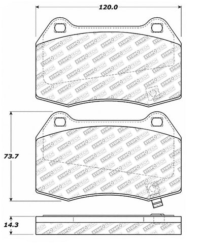 StopTech Street Select Brake Pads - Rear - 305.09600