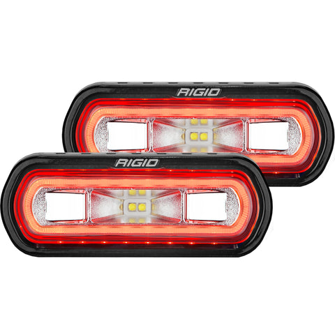 Rigid Industries SR-L Series Surface Mount LED Spreader Pair w/ Amber Halo - Universal - 53123