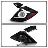 Spyder 16-19 Honda Civic 5 Door Hatchback Light Bar LED Tail Lights - Black Chrome(ALT-YD-HC16HB-BC) - 5088819